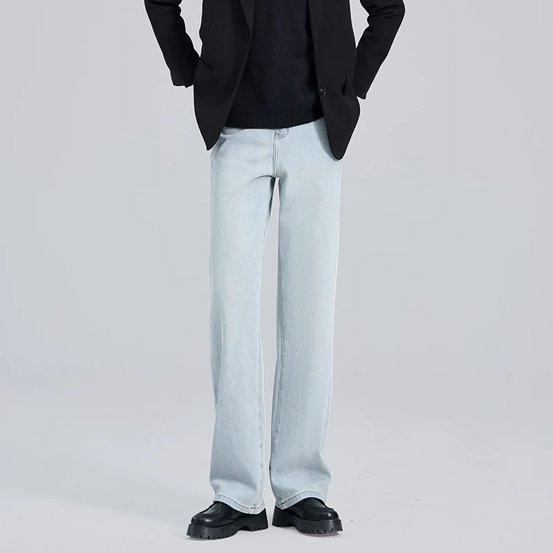 秋季上新-冰川蓝四面弹-直筒休闲时尚女士牛仔裤-50125