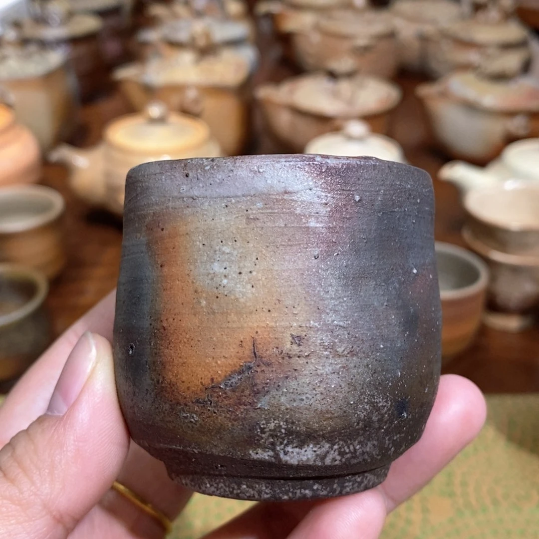 柴烧侘寂粗陶茶具