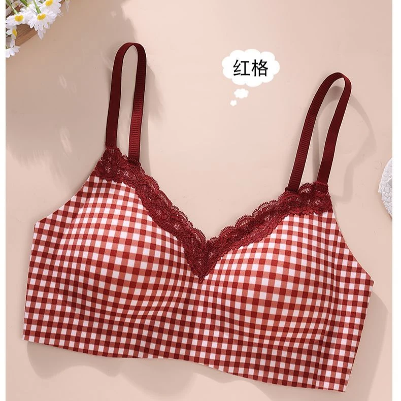 【漫画杯舒芙蕾】秋冬文胸少女碎花内衣无痕薄款舒适性感聚拢纯欲
