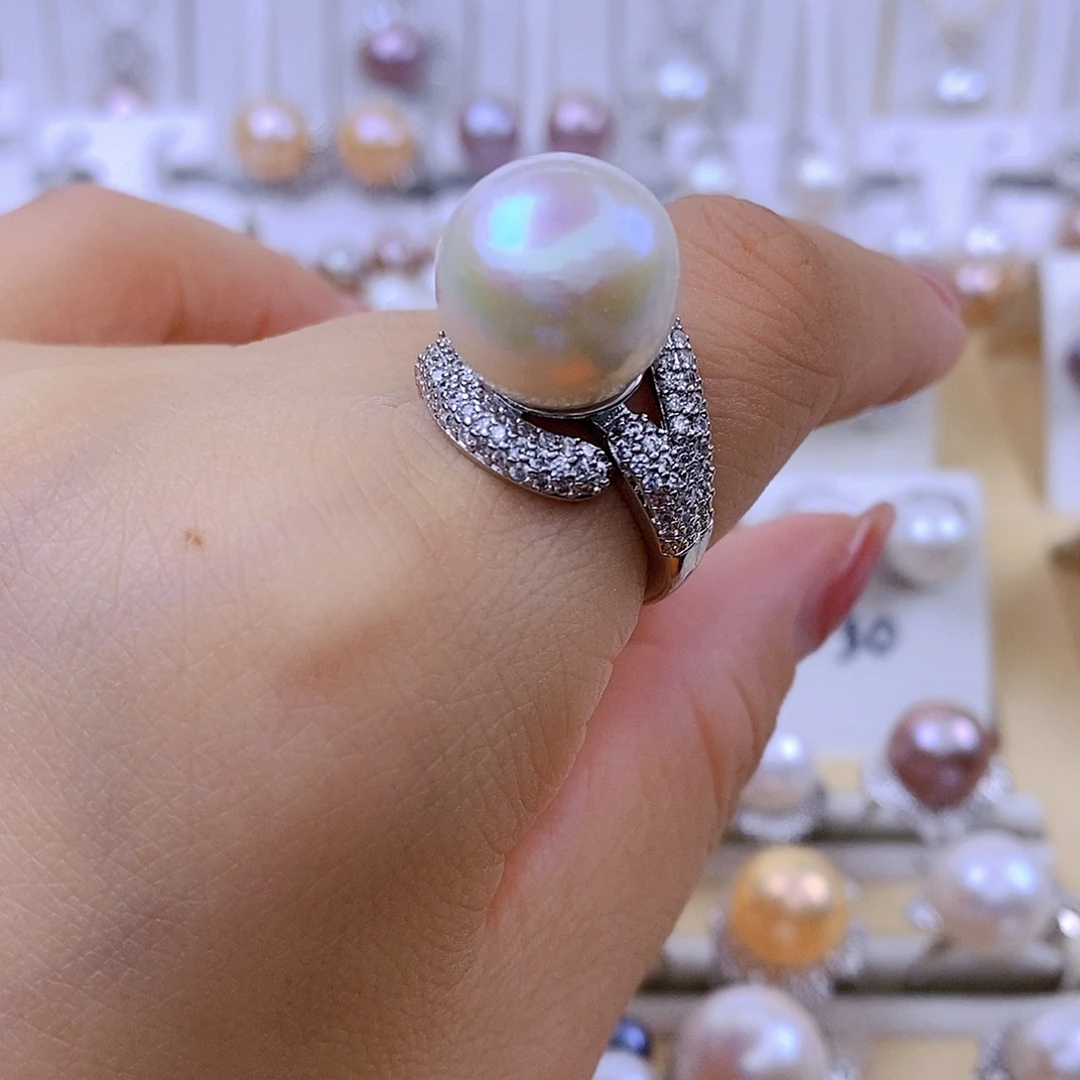 未镶嵌戒指淡水珍珠