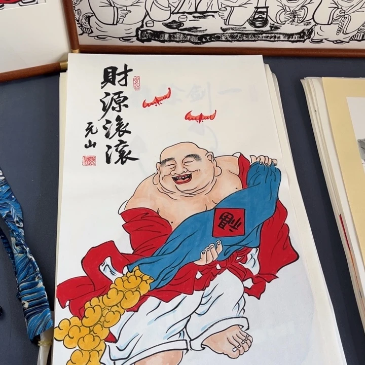 国画纯手绘禅意画作品