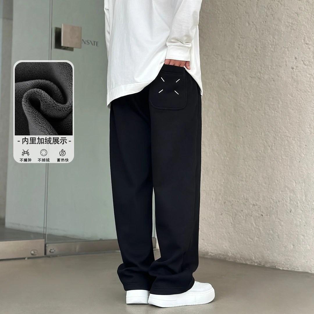 二十二号穿搭【速热糯米裤】秋冬保暖直筒裤男卫裤加绒加厚显高显瘦