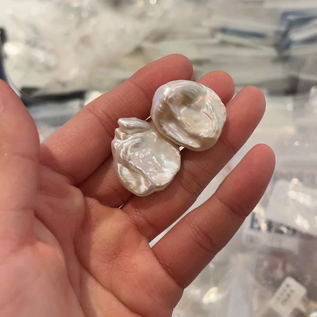 淡水珍珠耳饰银S925镶嵌?