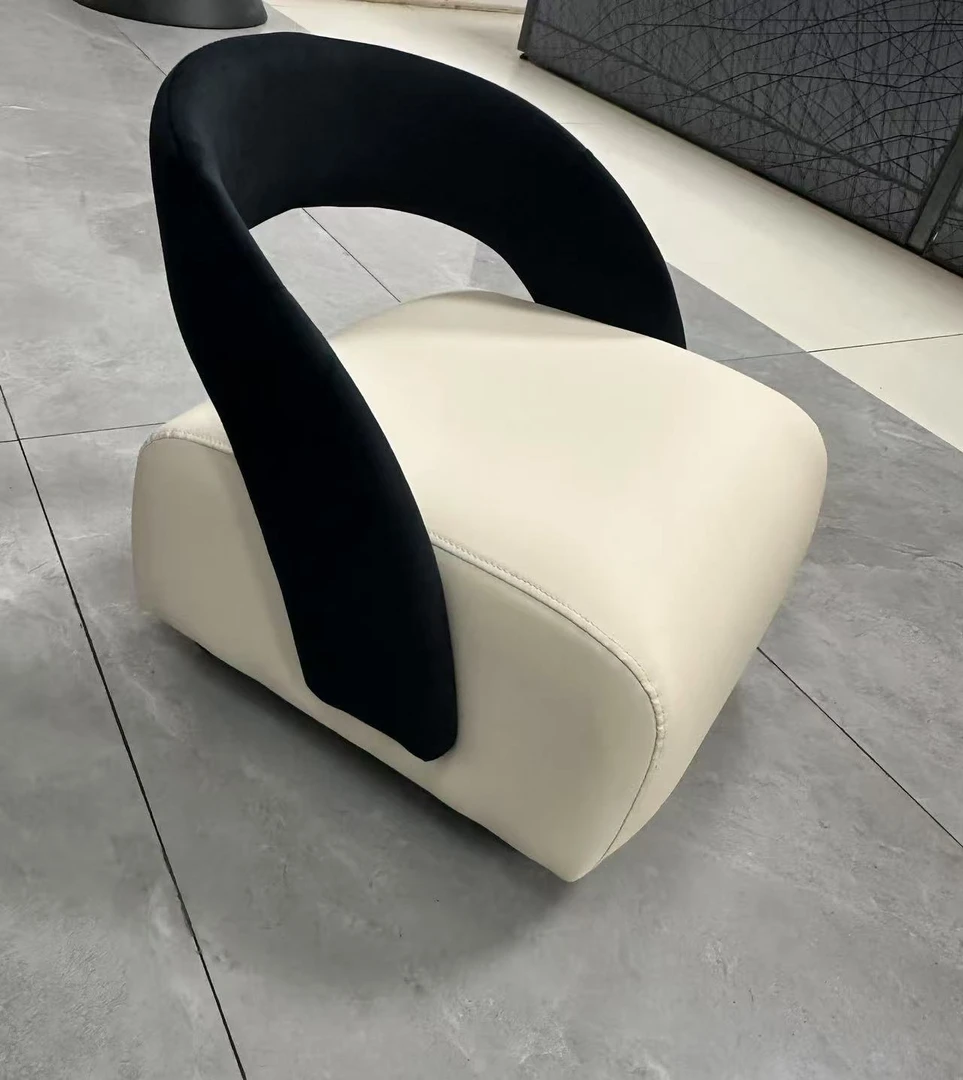 轻奢现代单人休闲溜溜凳小户客厅家用异形靠背阳台溜溜凳