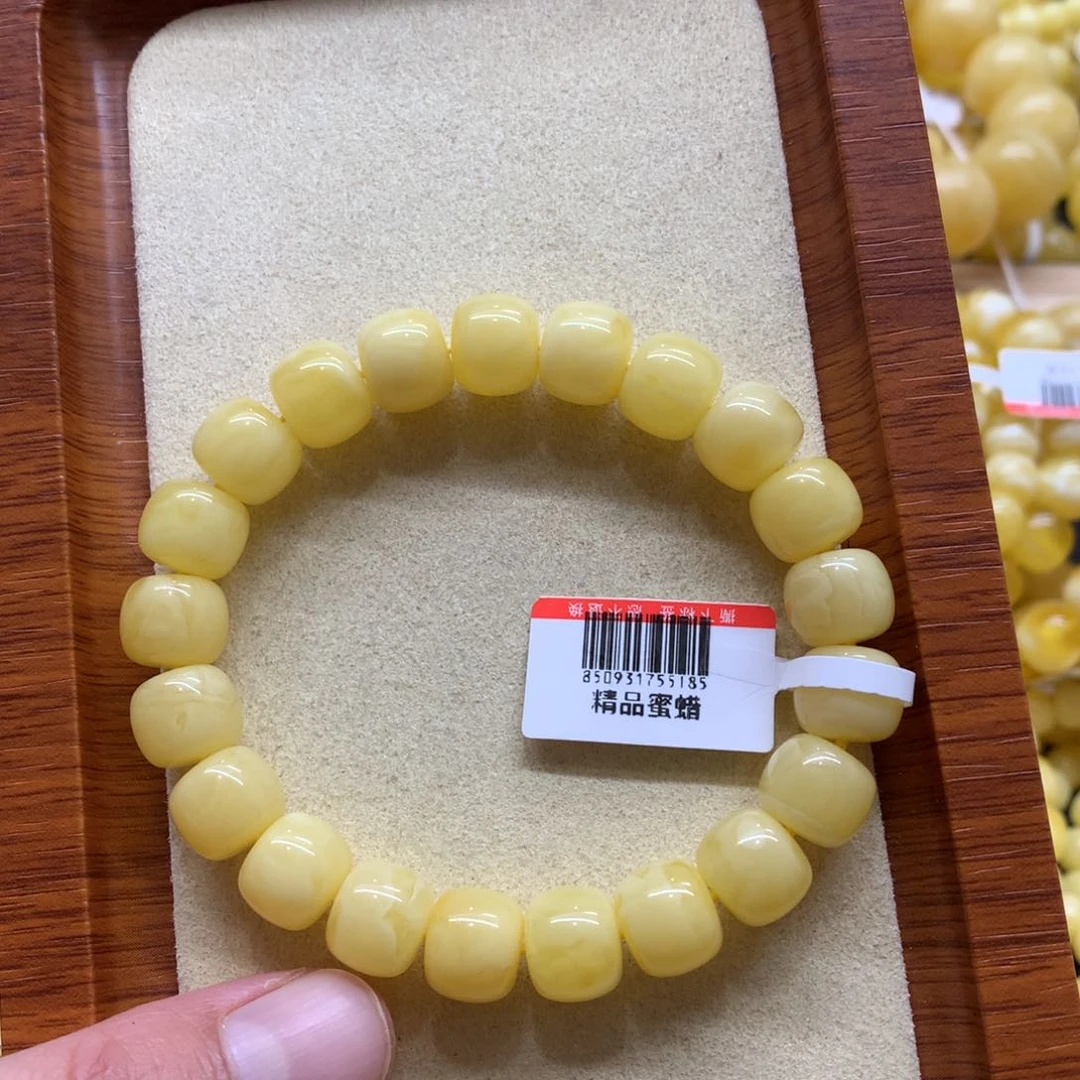蜜蜡手链未镶嵌人***6蜜蜡