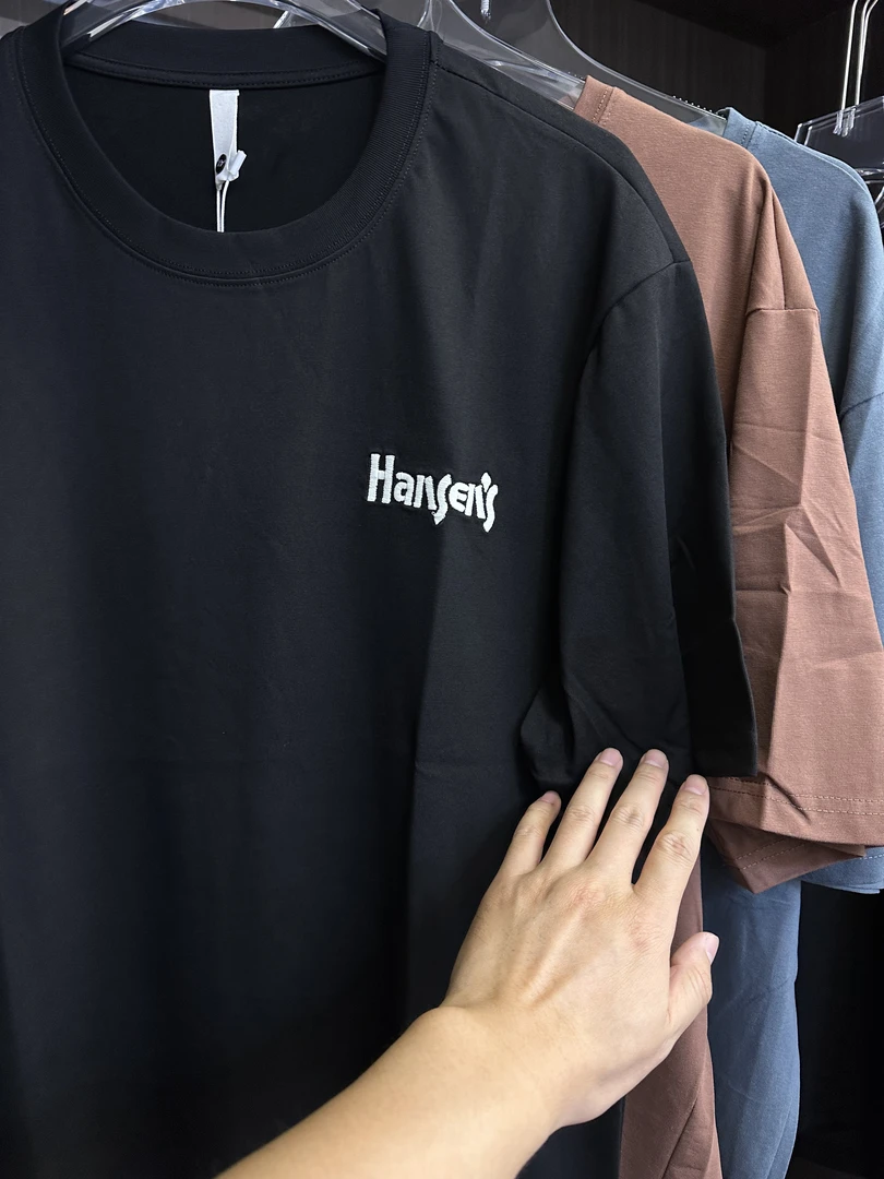 M62东山原棉夏季轻薄加大加肥宽松短袖