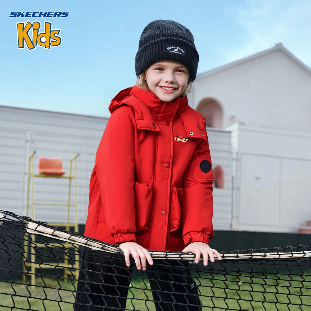 Skechers Kids斯凯奇儿童过年装90绒羽绒服防风外套H425B701【ZL】