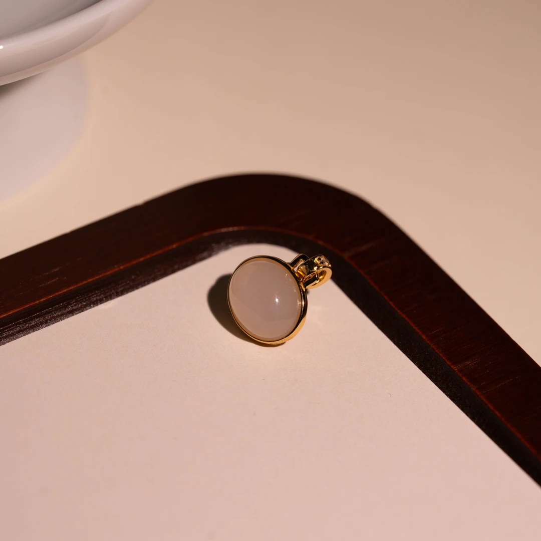 【石泽珠宝】和田玉藕粉蛋面精致百搭多样性发货含链