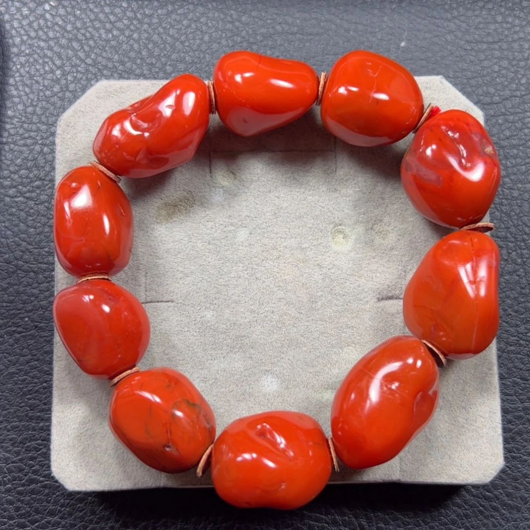 南红玛瑙未镶嵌阿东寨随型手串