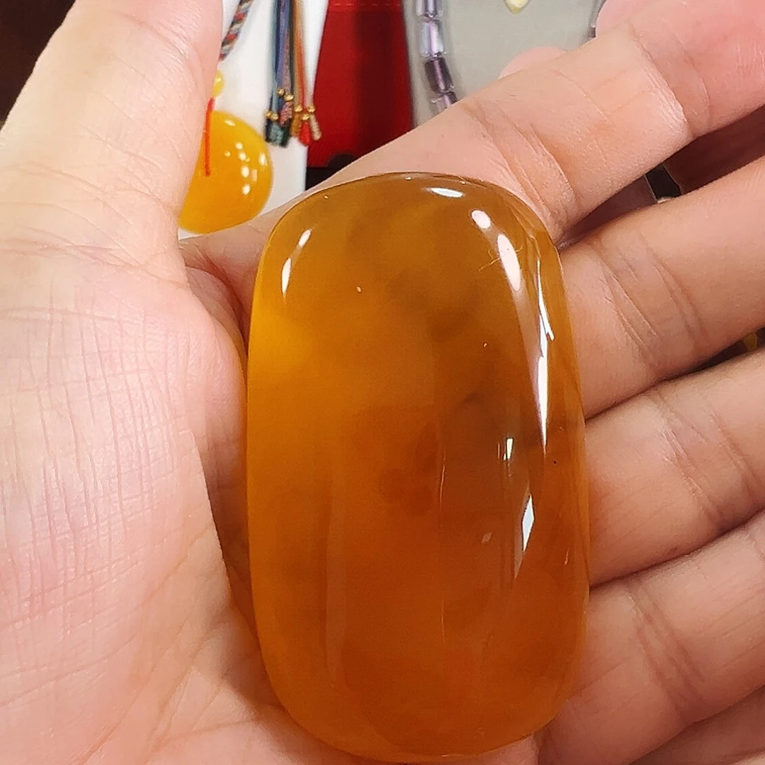 蜜蜡未镶嵌颈饰琥珀蜜蜡俄料蜜糖红平安无事牌