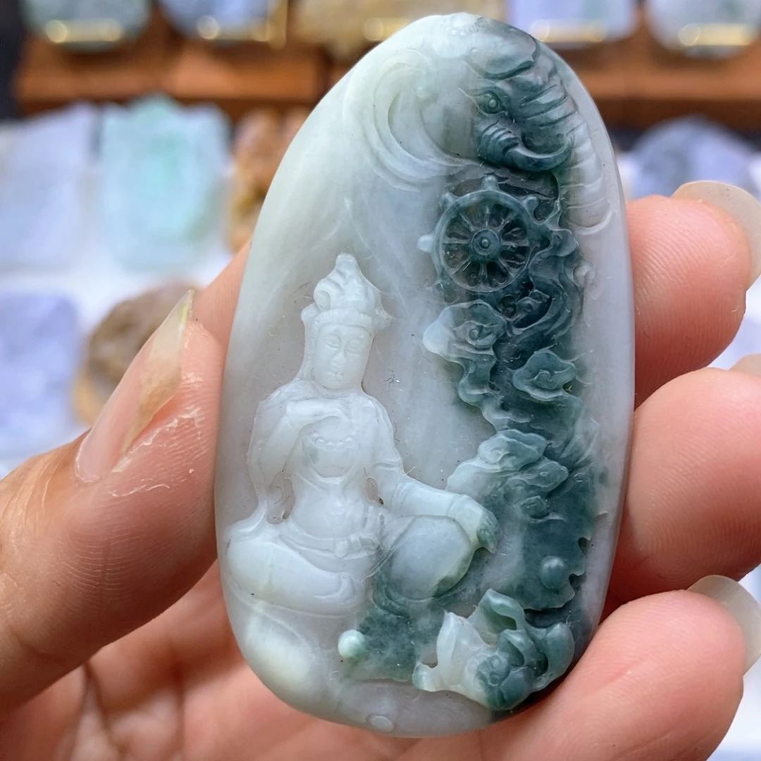定制翡翠未镶嵌普贤