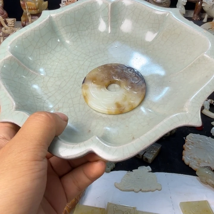 摆件用****8汝瓷全品摆件一个