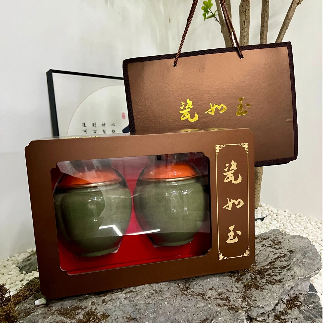 瓷如玉-金骏眉双陶罐木盒礼盒装红茶茶叶