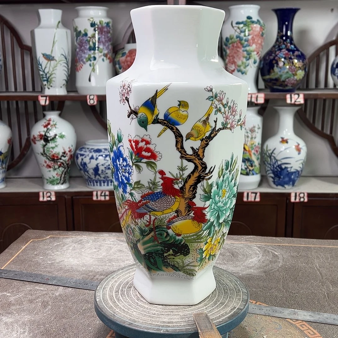 摆件陶景德镇陶瓷6牡丹