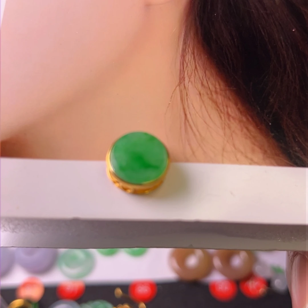 定制翡翠18K金镶嵌夏****3镶嵌尾款