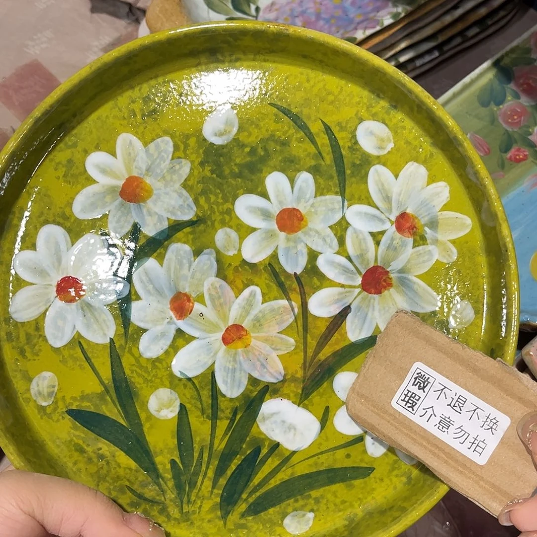 陶泥景德镇手工手绘高温釉下彩