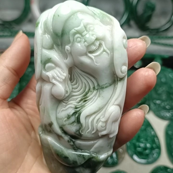 独山玉寿星把玩未镶嵌