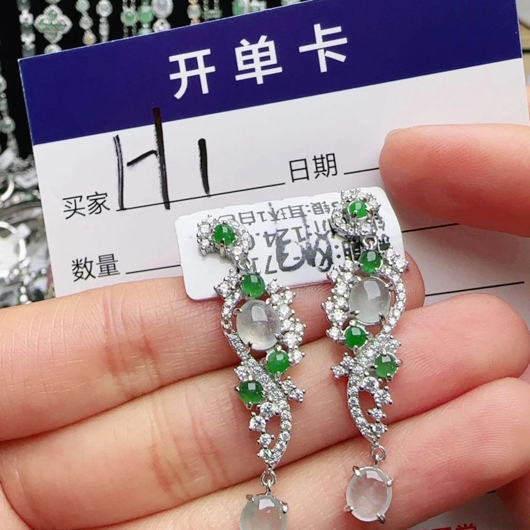 银S925镶嵌戒指翡翠