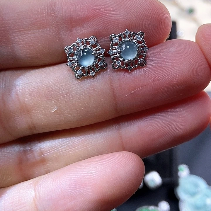 翡翠戒指未镶嵌天然翡翠合金镶嵌