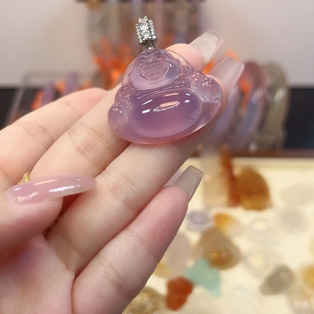 玛瑙/玉髓银S925镶嵌颈饰