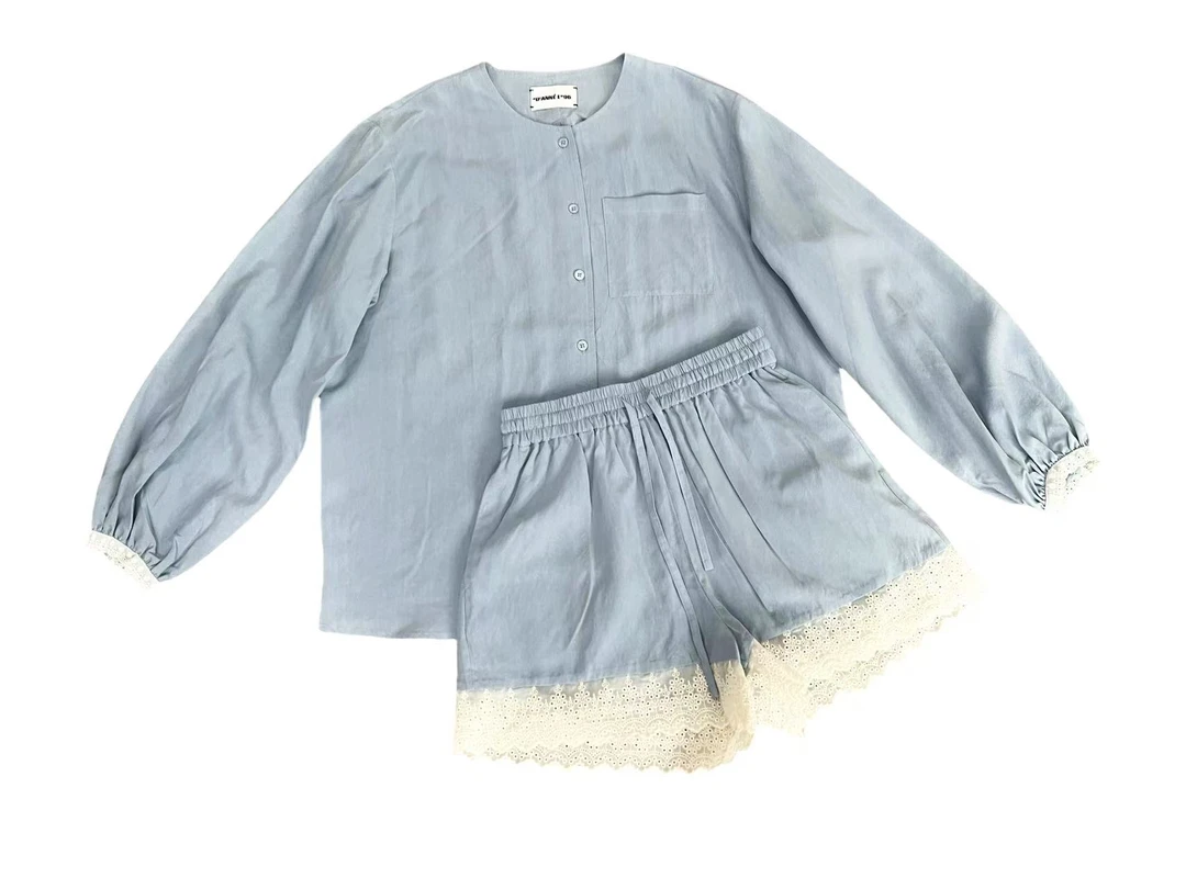 女装；25091休闲时尚花边套装