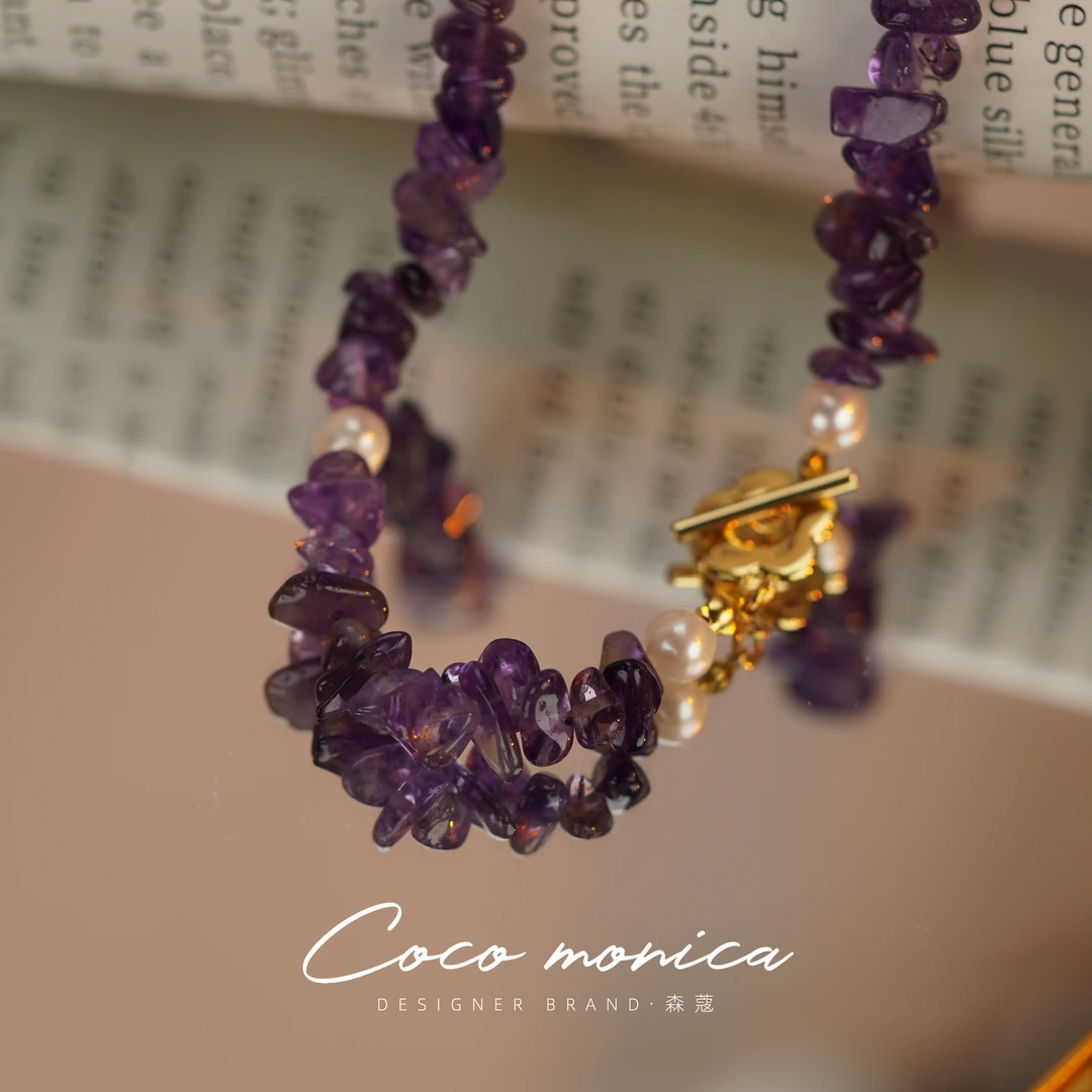 【小霞珠宝】正宗珠链吊坠水晶珍珠 轻奢手工饰品珠宝手作 WA502