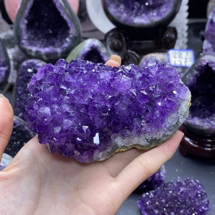 天***情未镶嵌珠宝半成品紫晶
