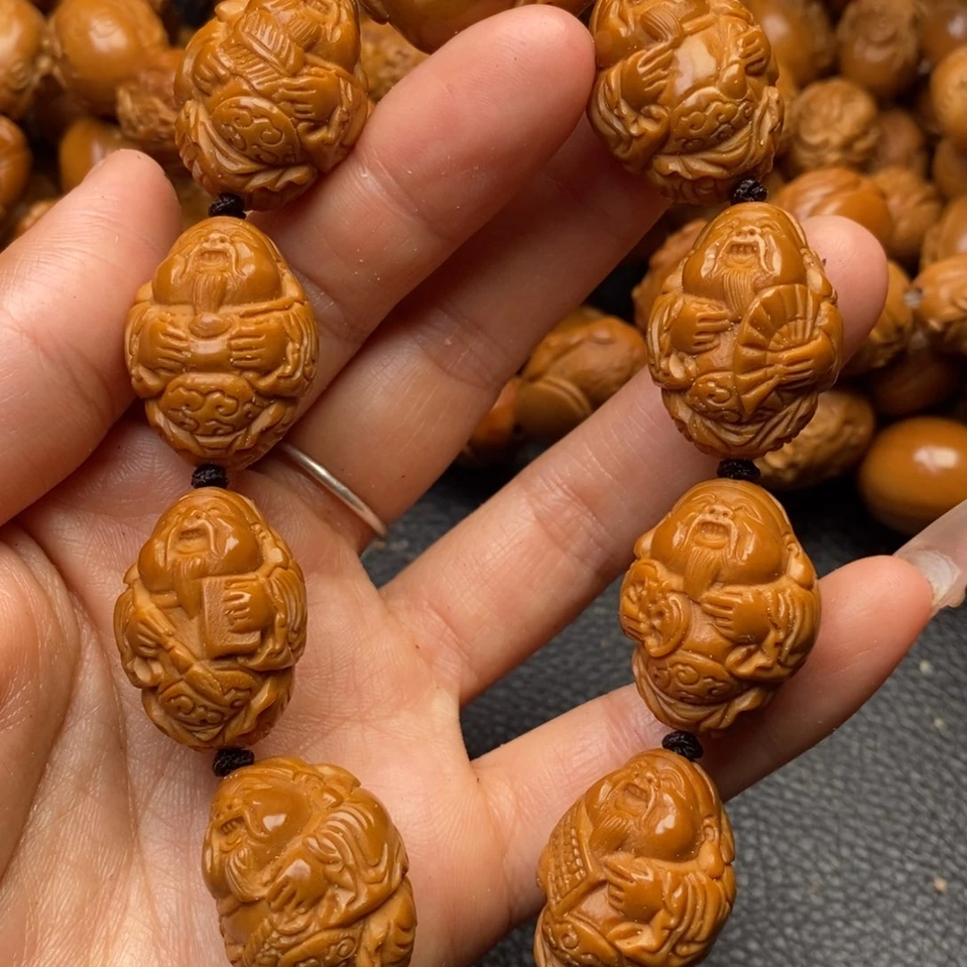 手串橄榄核精修八方来财