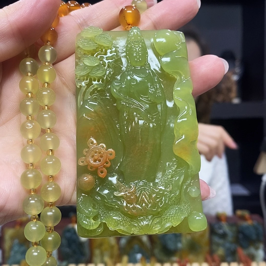 未镶嵌岫玉挂件吊坠项链