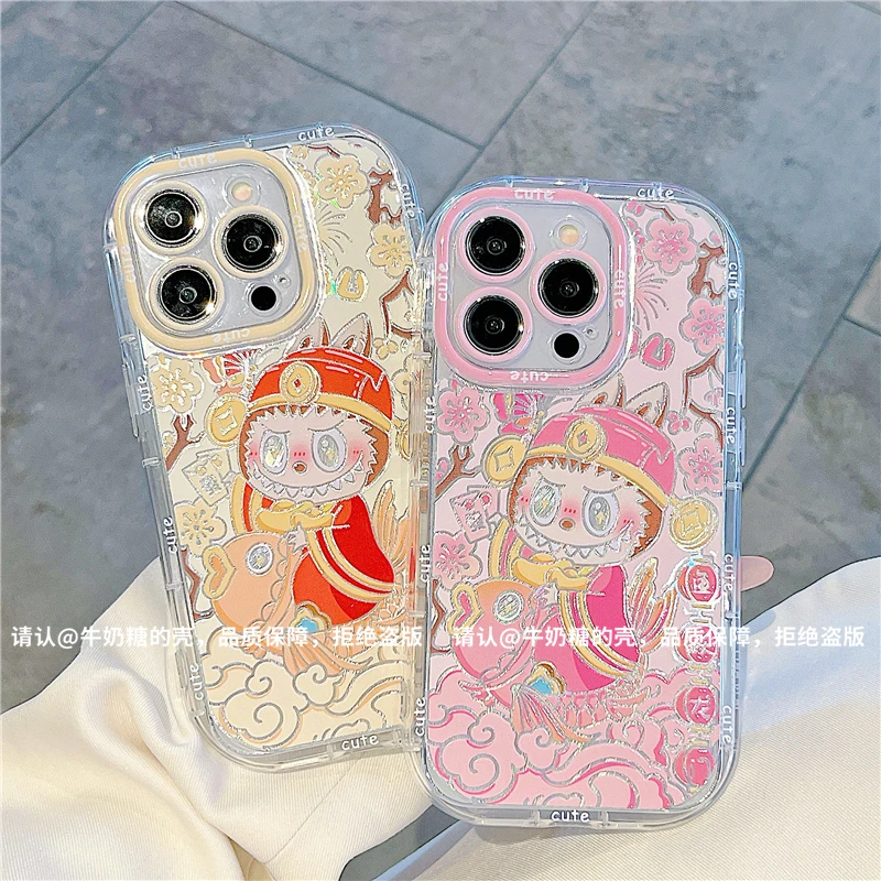 泡芙羽纱壳适用苹果16/iPhone/华为荣耀/OPPO/VIVO/小米/手机壳潮