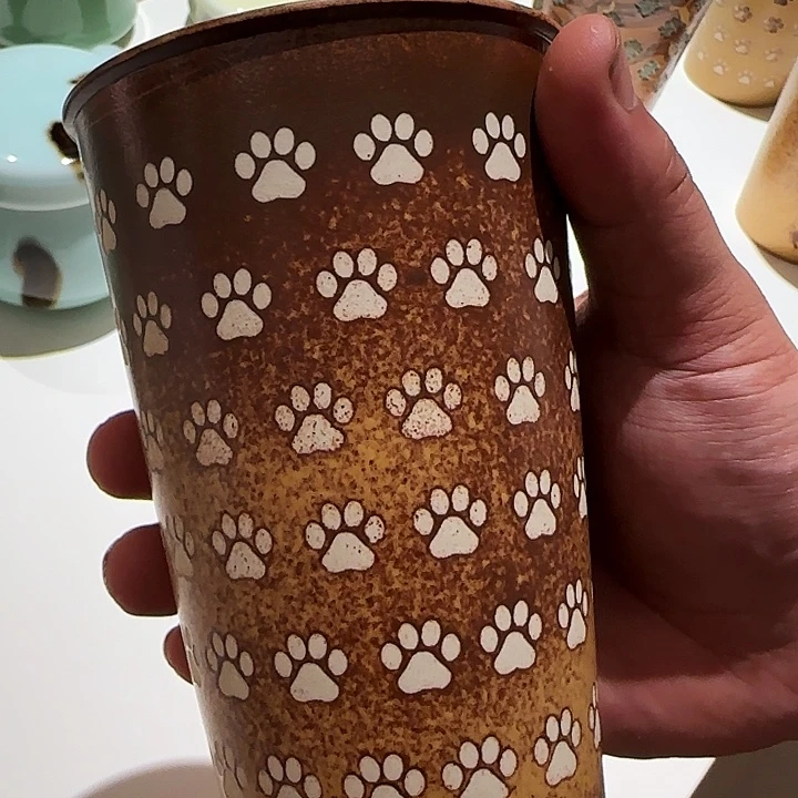 龙泉青瓷草木灰可乐杯