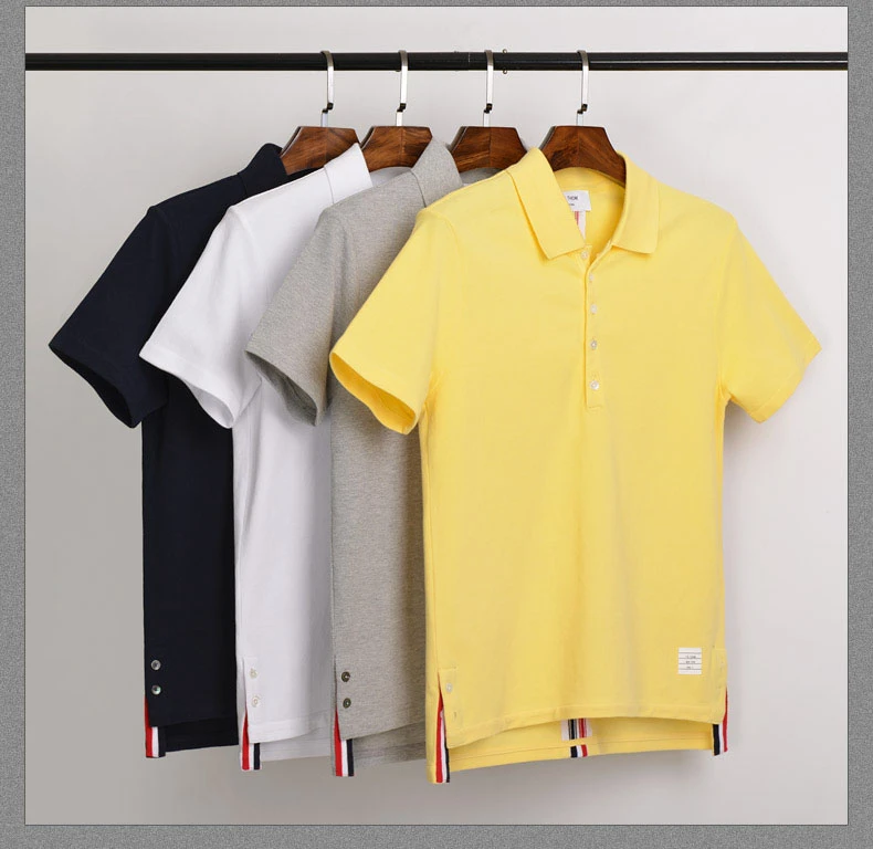 Q清夏季后织带立领短袖商务休闲时尚百搭翻领Polo衫