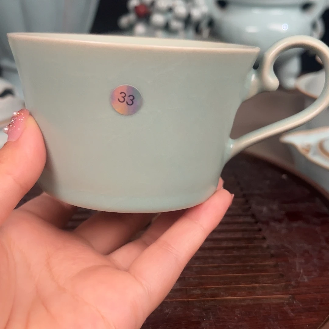 仿古釉水咖啡杯原矿