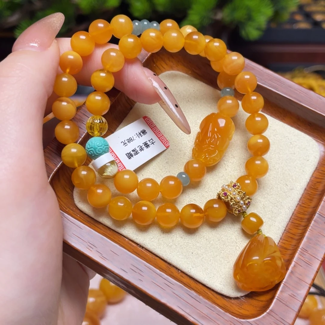 蜜蜡手链未镶嵌手串