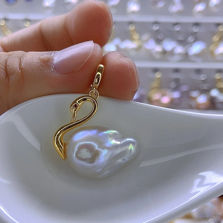 银S925镶嵌颈饰淡水珍珠79