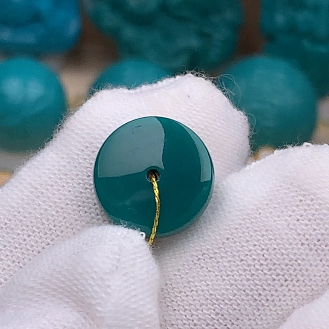 未镶嵌绿松石珠宝奇石13mm
