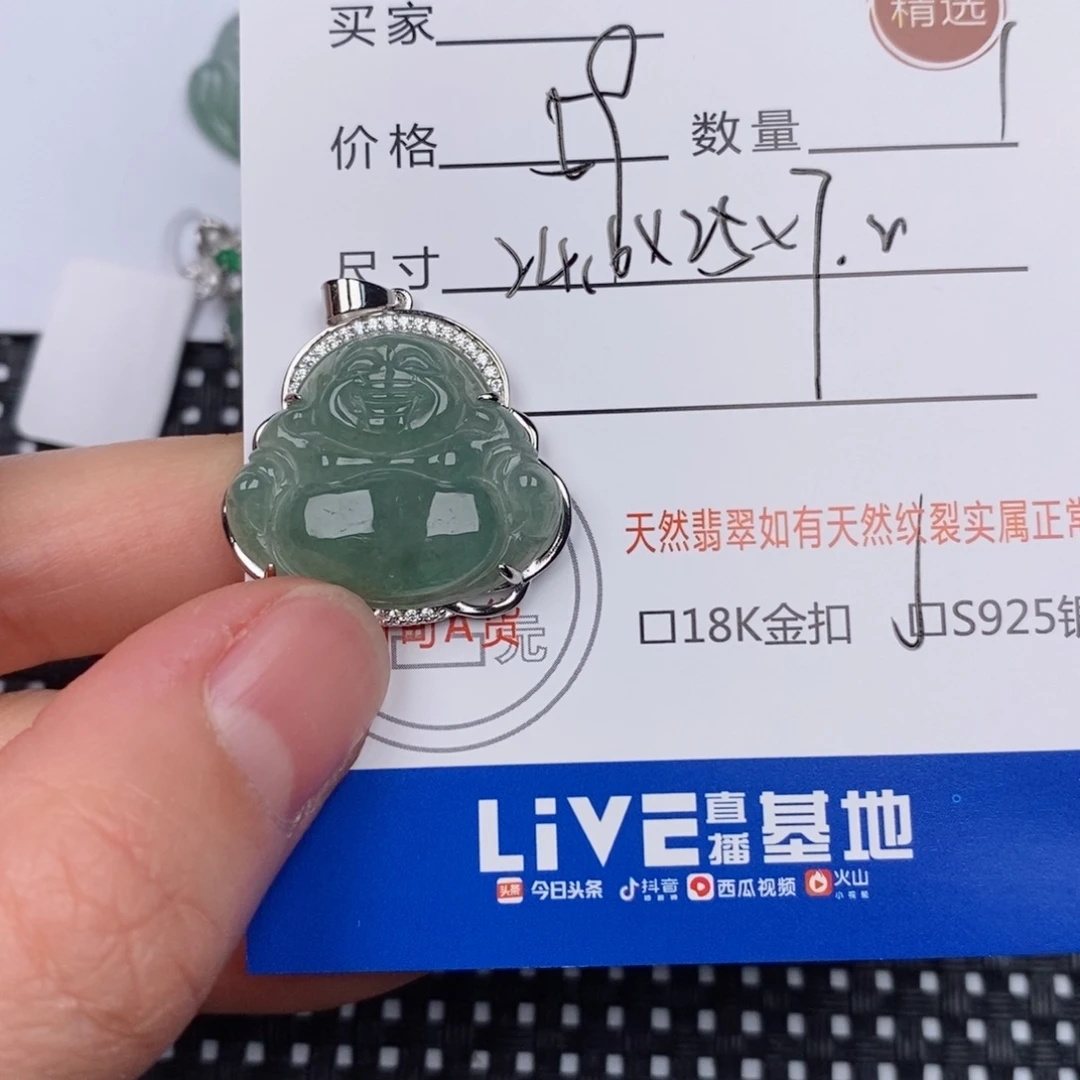 翡翠银S925镶嵌颈饰