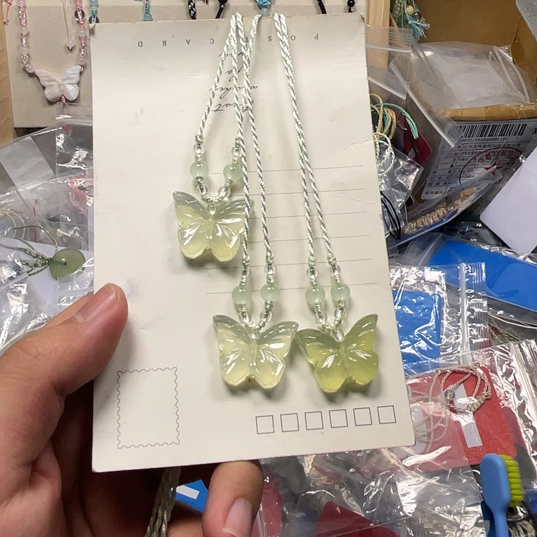 蛇纹石玉合金颈饰