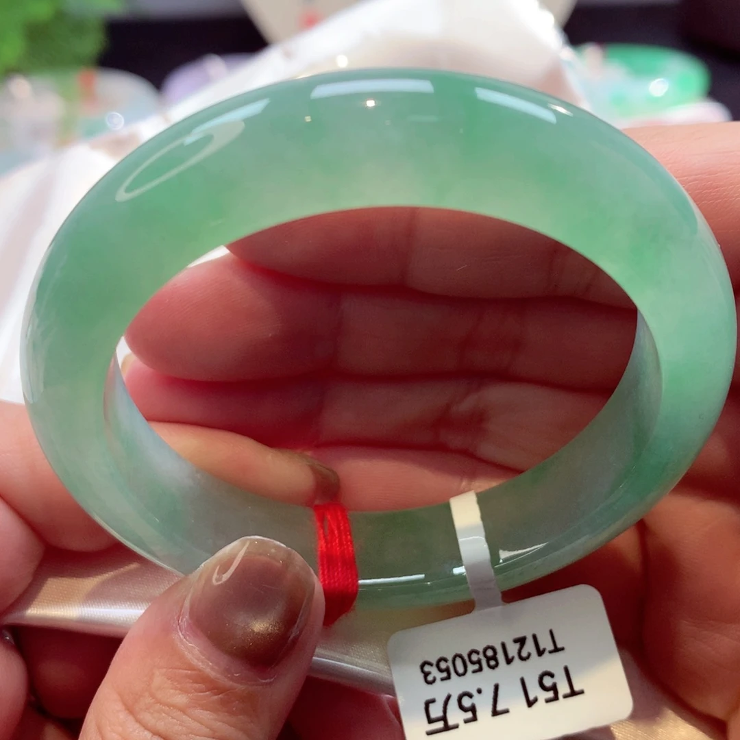 未镶嵌手镯翡翠冰绿上新17号11