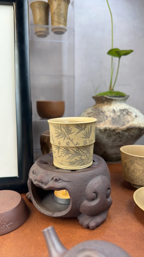 紫砂手工杯 精品刻绘