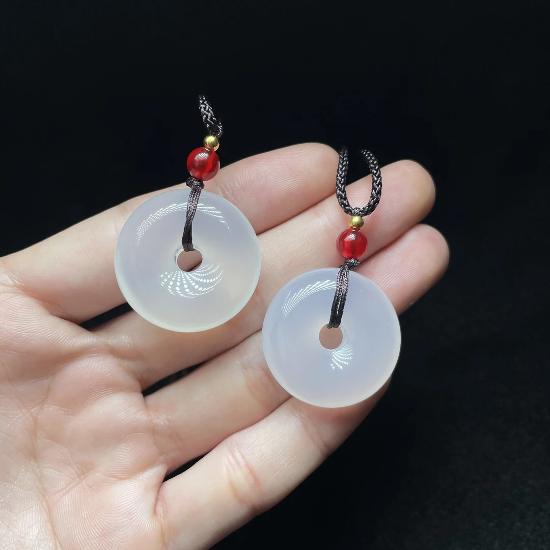 Y玉美人菲菲-玉髓平安扣吊坠约26mm-多样性发一
