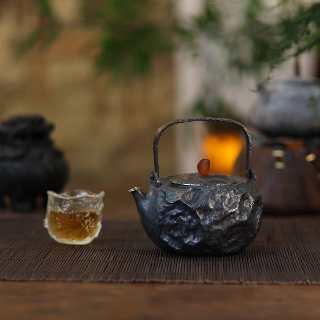 【夷嘉茗友】999银手工提梁银制茶壶