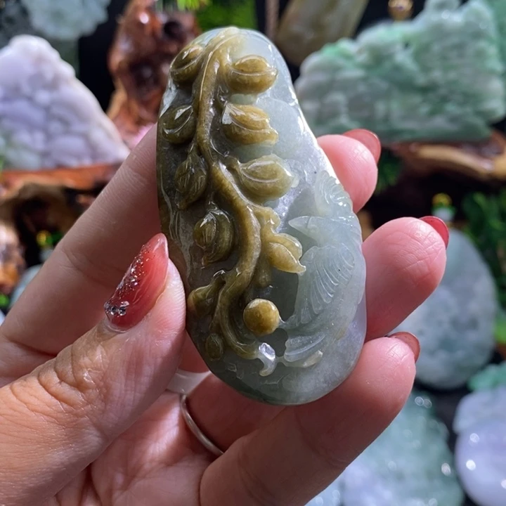 【闪购商品】颈饰未镶嵌翡翠喜上