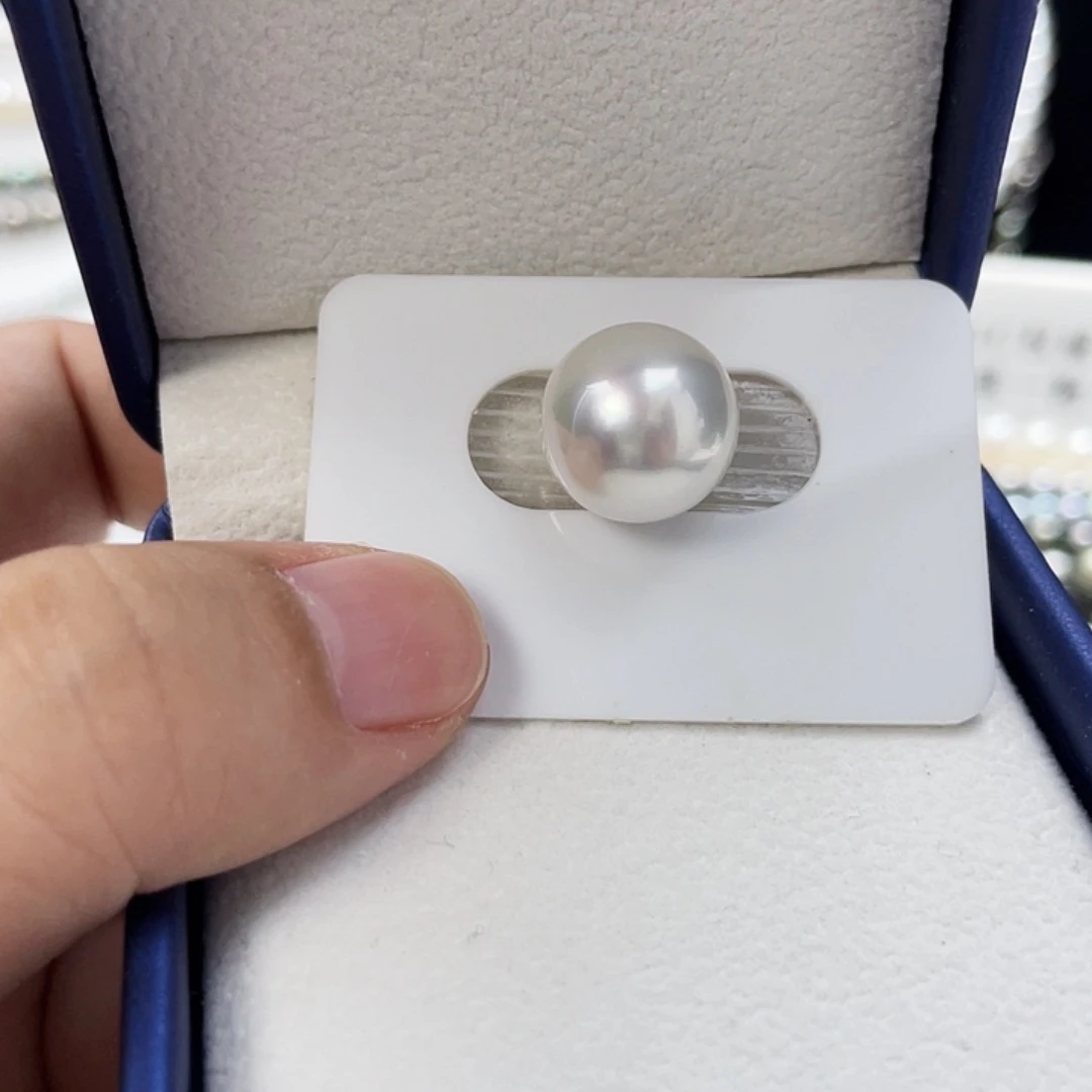 软***。海水珍珠未镶嵌颈饰澳白精品14.3mm