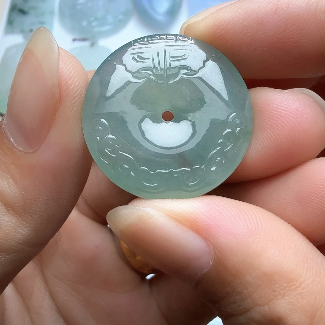 翡翠未镶嵌颈饰天然缅甸翡翠A货平安扣