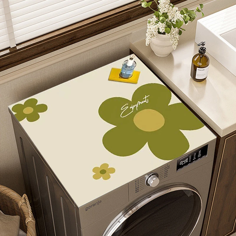 滚筒洗衣机防尘盖垫吸水速干冰箱盖巾硅藻泥床头柜微波炉遮尘地垫