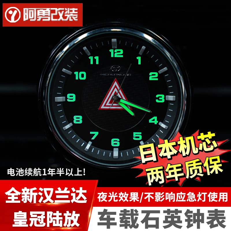 适用22-25款汉兰达专用车载钟表皇冠陆放内饰改装件时尚钟表阿勇