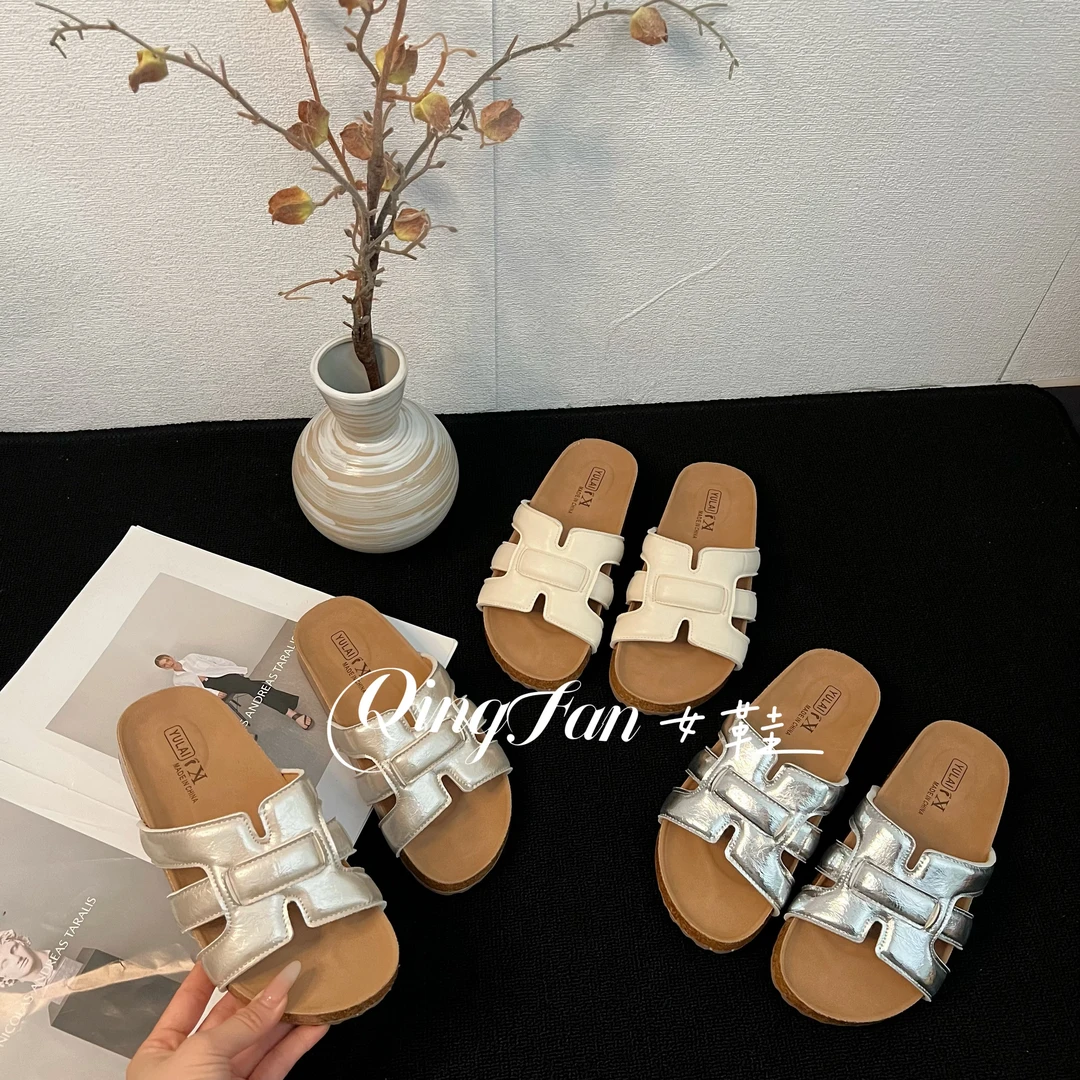 爆款平底一字拖女夏季外穿2025新款时尚配裙子软底高级感百搭凉拖