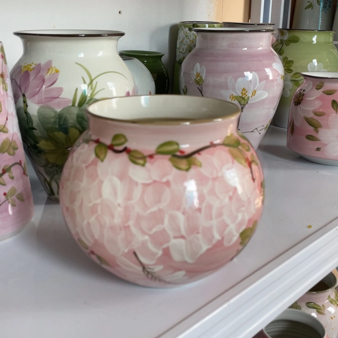 瓶景德镇手绘花瓶