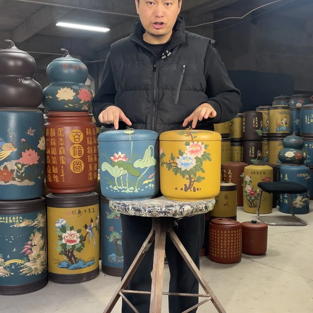 宜兴原矿紫砂茶叶罐